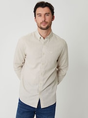 Dabīgs - Threadbare lina blend krekls ar garām piedurknēm - Attēls 1 no 4