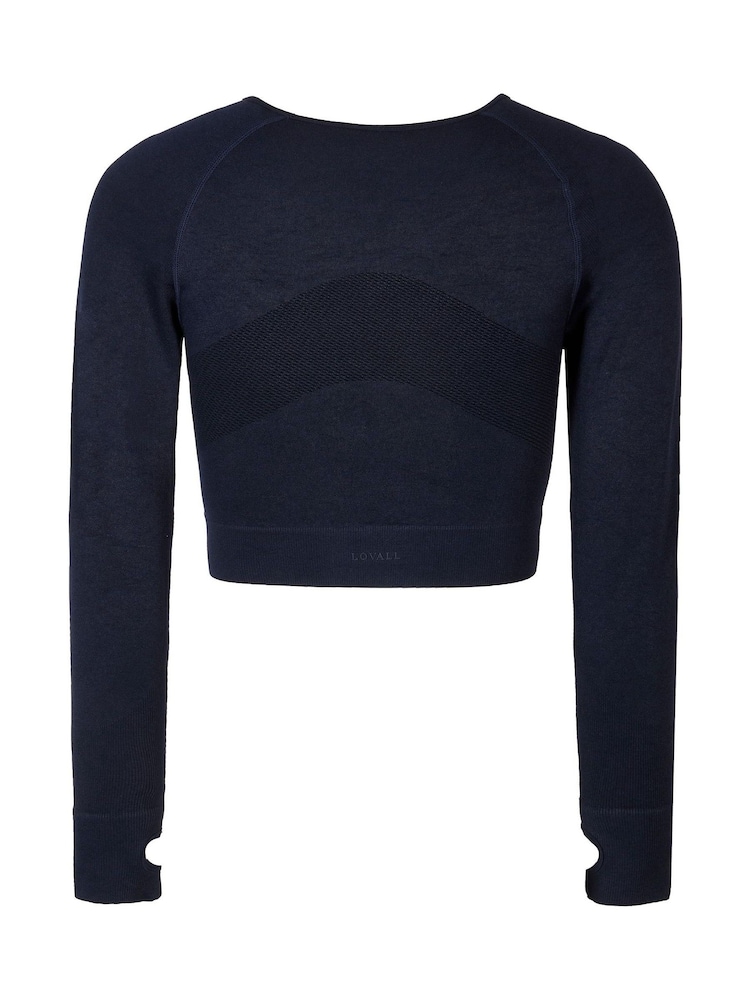 LOVALL Blue Sculpt Seamless Long Sleeve Top - Image 6 of 6