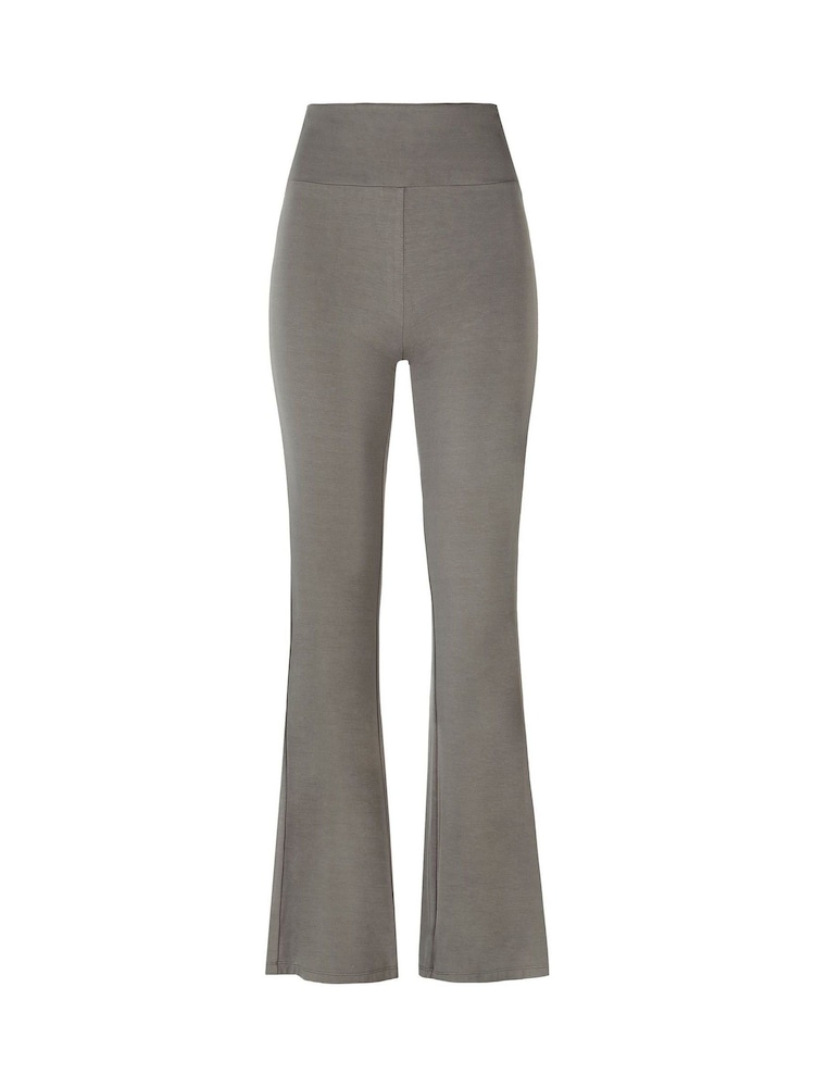LOVALL Slate Green Lightweight Flare High Waisted Leggings - Image 4 of 4 LOVALL Slate Green Lightweight Flare High Waisted Leggings - Image 4 of 4