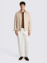 MOSS Natural Twill Linen Shacket - Image 2 of 4