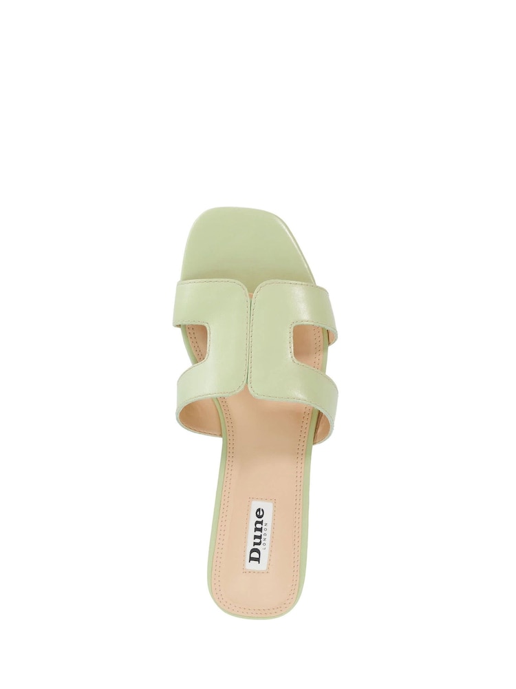 Dune London Green Loupe Smart Slider Sandals - Image 2 of 5
