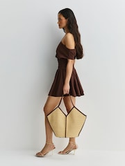 Free People Brown Scorching Hot Mini Dress - Image 4 of 7