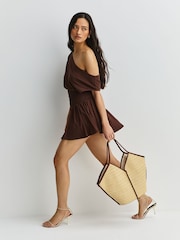 Free People Brown Scorching Hot Mini Dress - Image 5 of 7
