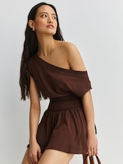 Free People Brown Scorching Hot Mini Dress - Image 7 of 7
