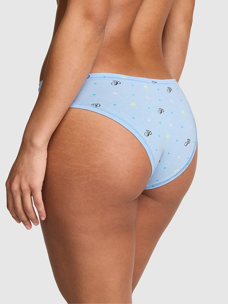 Victoria's Secret Pink Blue Dancer Floral Cheeky Cotton Knickers - Image 2 of 2 Victoria's Secret Pink Blue Dancer Floral Cheeky Cotton Knickers - Image 2 of 2