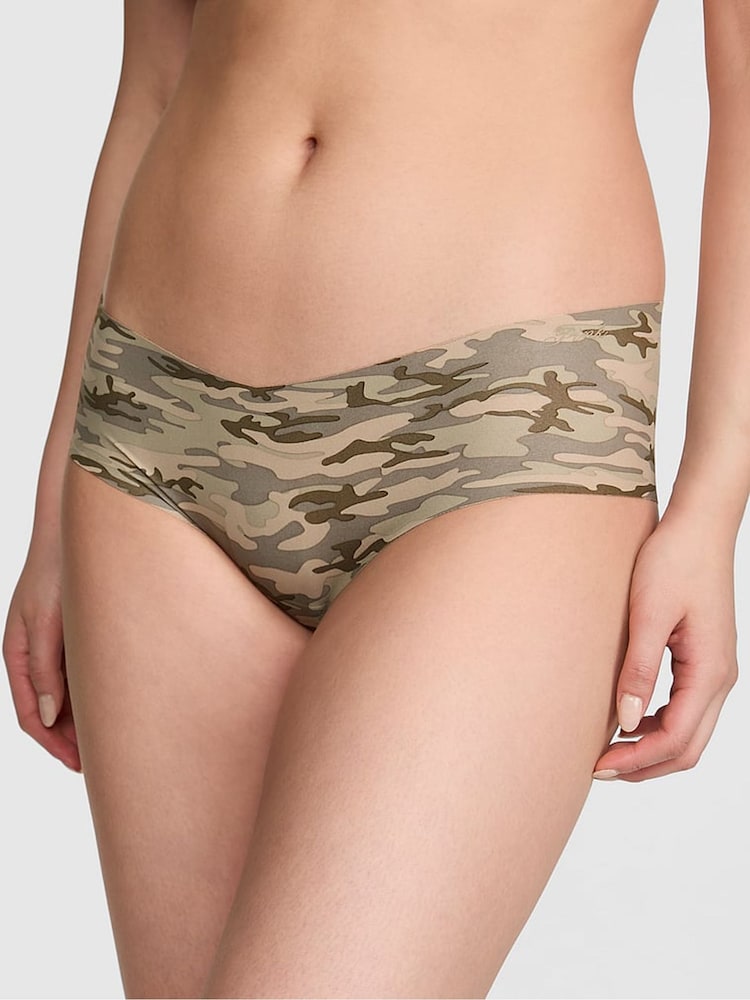 Victoria's Secret PINK Faded Camo Green Cheeky No Show Knickers - Image 1 of 2