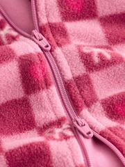 Rozo/Crveno Mašna - Mikro runo Dvosmerni rar bebe Sleepsuits 2 paket - Slika 7 od 9