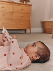 Rozo/krem boja bubamara - Mikro runo Dvosmerni rar bebe Sleepsuits 2 paket - Slika 3 od 5