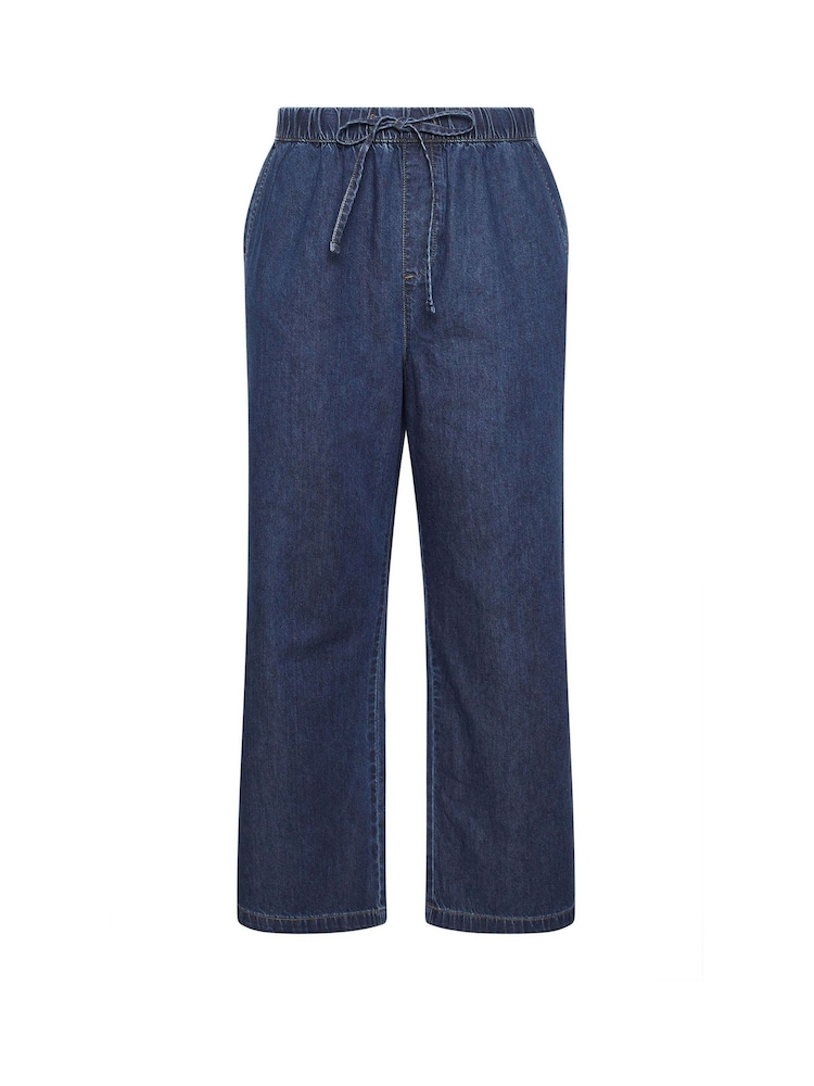 Yours Curve Navy Wide Leg Jeans - Image 5 of 5 Yours Curve Navy Wide Leg Jeans - Image 5 of 5