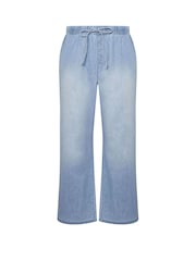 Yours Curve Blue Wide Leg Jeans - Image 5 of 5