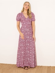 Long Tall Sally Red Floral Wrap Maxi Dress - Image 1 of 5