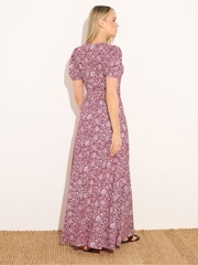 Long Tall Sally Red Floral Wrap Maxi Dress - Image 3 of 5