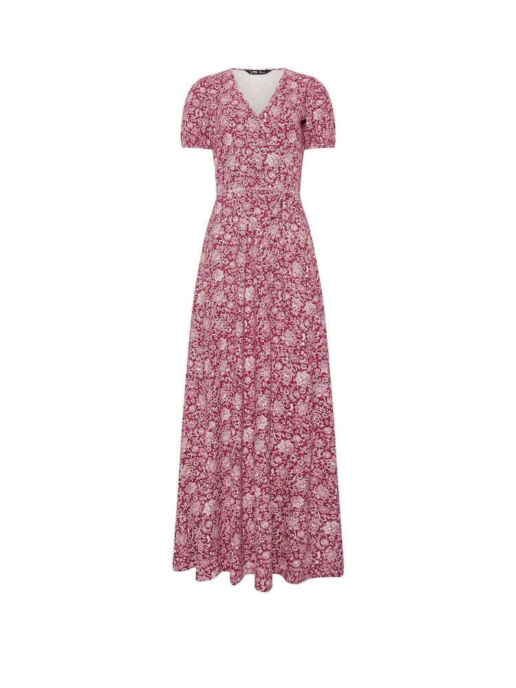 Long Tall Sally Red Floral Wrap Maxi Dress - Image 5 of 5 Long Tall Sally Red Floral Wrap Maxi Dress - Image 5 of 5