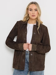 Long Tall Sally Brown Premium Suede Jacket - Image 1 of 5