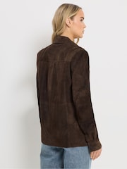 Long Tall Sally Brown Premium Suede Jacket - Image 3 of 5