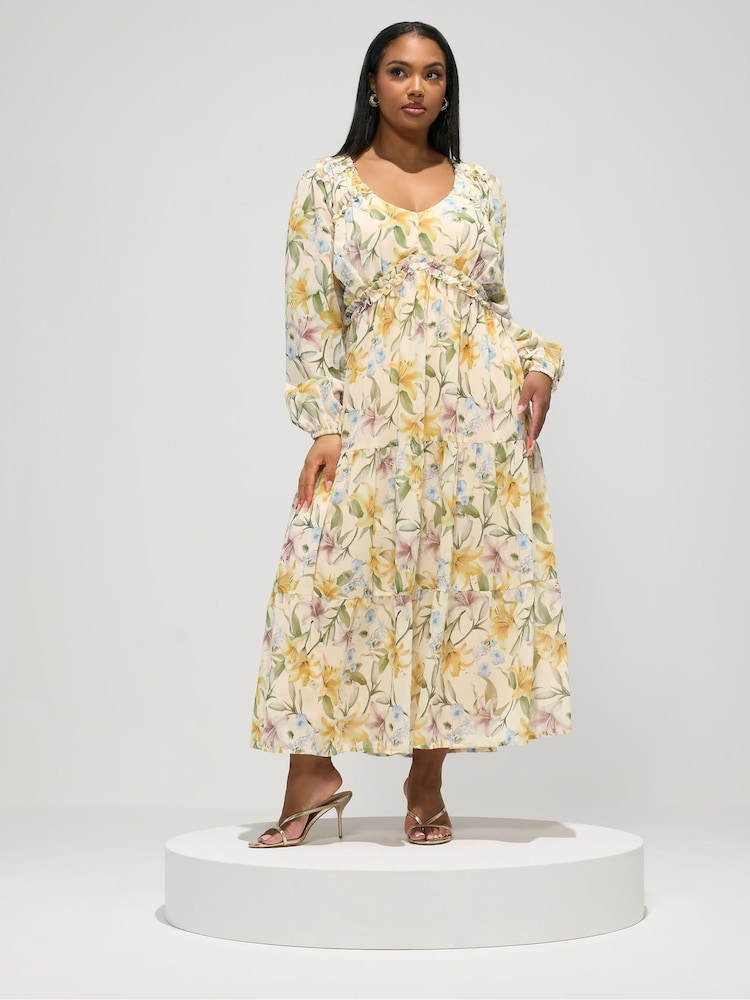 Yours Curve London Boho Long Sleeve Maxi Dress - Slika 1 od 5
