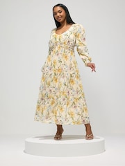 Yours Curve London Boho Long Sleeve Maxi Dress - Slika 2 od 5