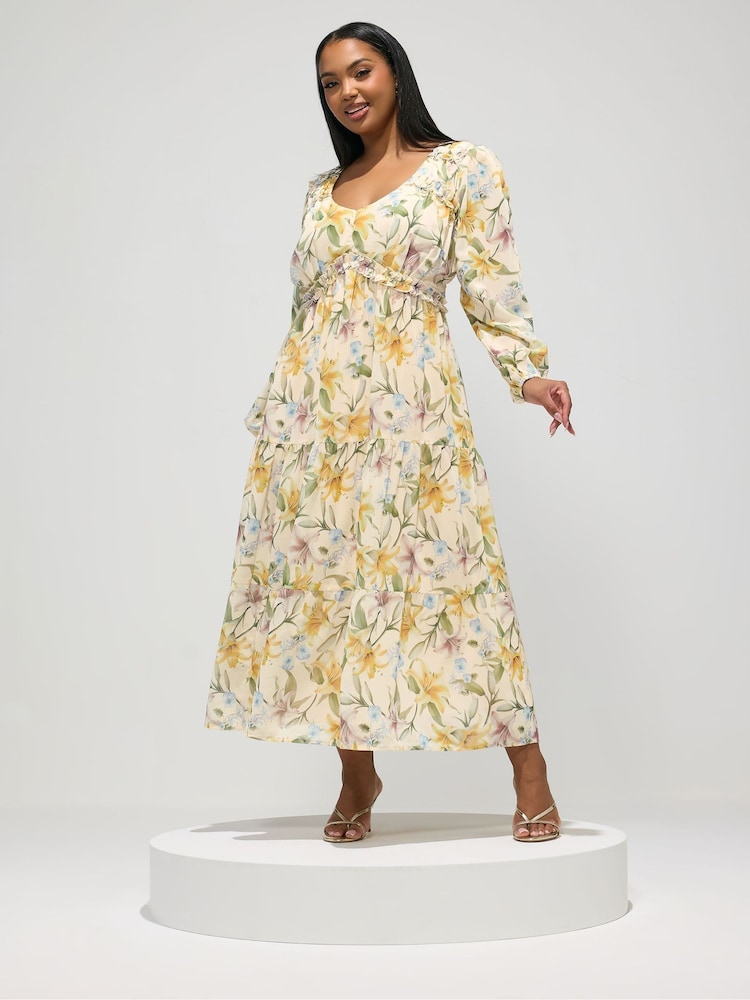 Yours Curve London Boho Long Sleeve Maxi Dress - Slika 2 od 5