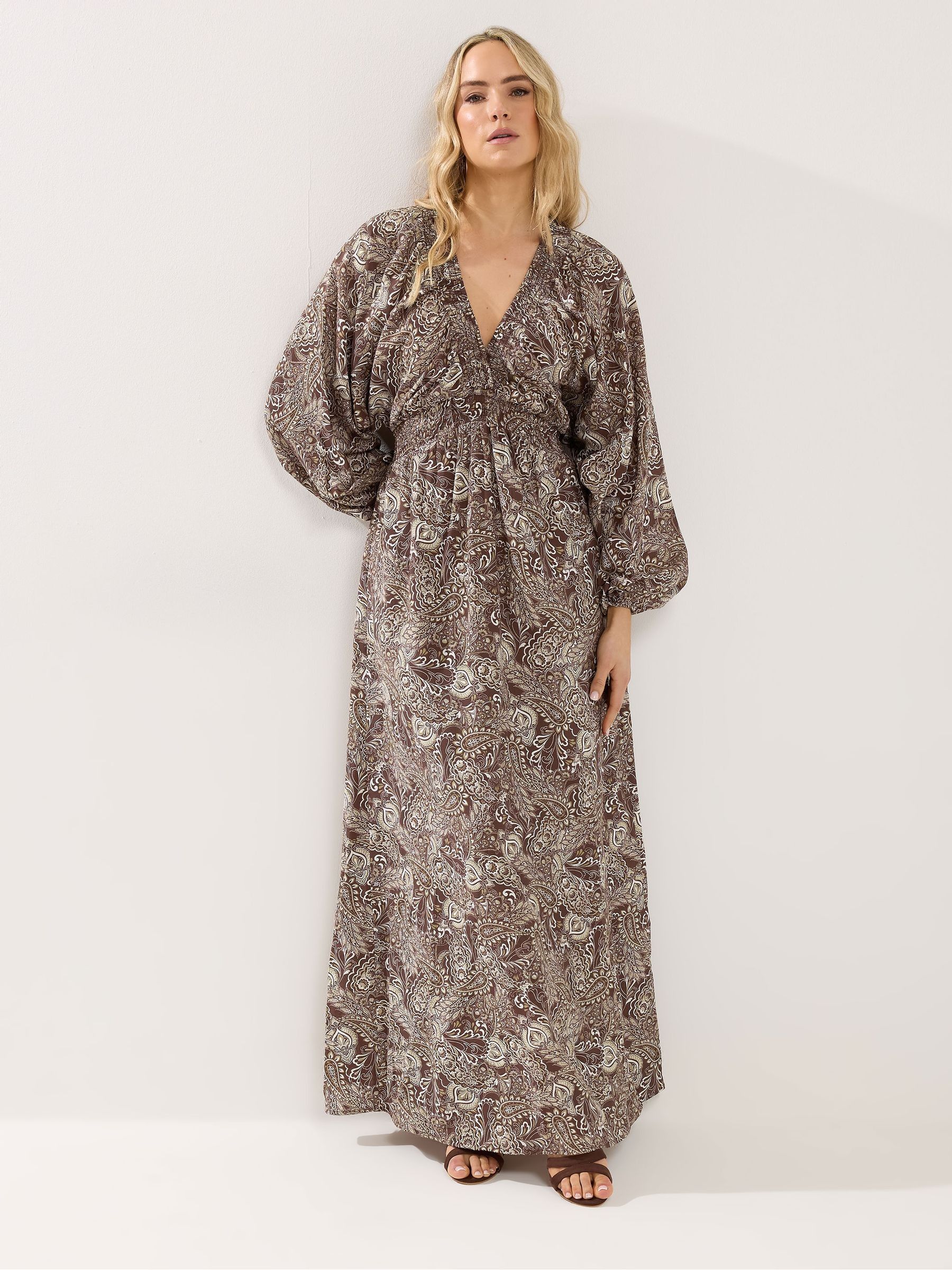 brown paisley dress Boho Maxi for Woman in Print /summer Dress /boho Hippy Dress/lace Dress/ Frills / Tassels/ Dress for Vacation/ Halter It Has Elasticated Waist LTS Women's Tall Chocolate Brown