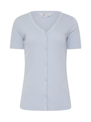 Long Blue Button Through T-Shirt - Image 5 of 5