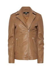 Long Tall Sally Brown Premium Leather Jacket - Image 5 of 5