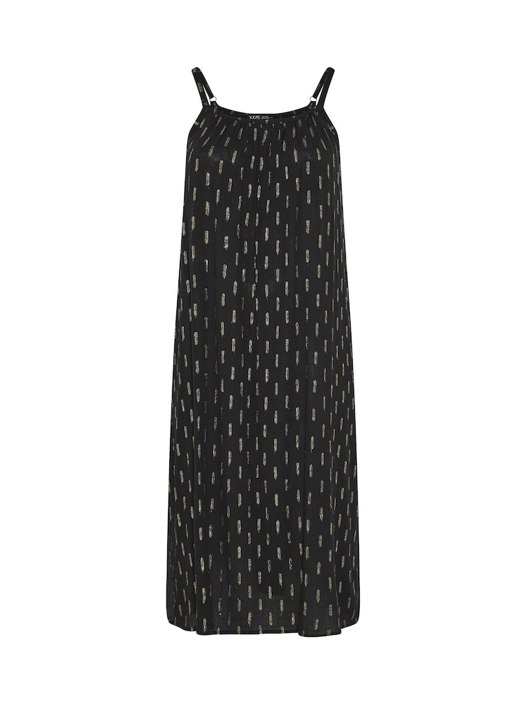 Yours Curve Metallic Crinkle-stoff Strappy Throw On-kjole - Bilde 3 av 3