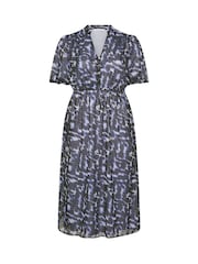 Yours Curve Blue Floral London Shirt Dress - Image 5 of 5