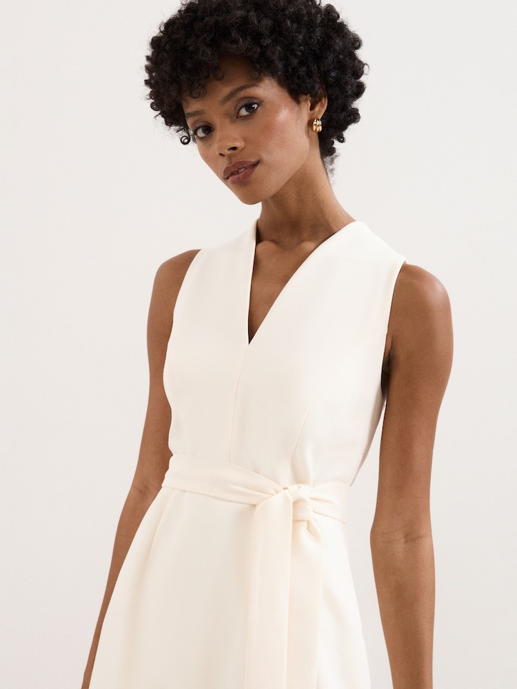 phase eight cream dress Womens Phase Eight Cream Inara Midi Dress US 22