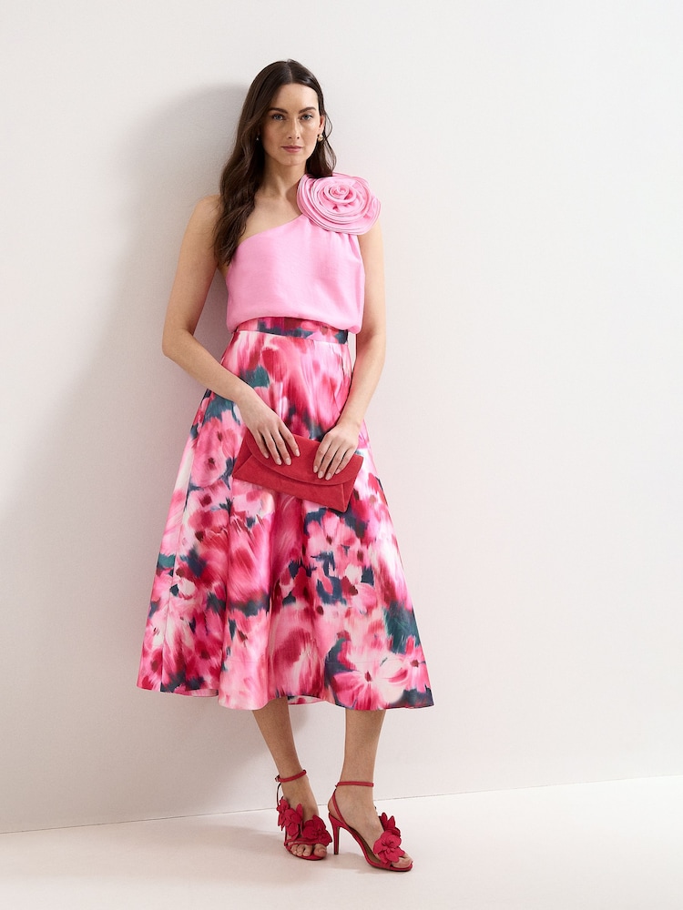 Phase Eight Pink Freyja Floral Skirt - Image 1 of 7