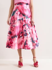Phase Eight Pink Freyja Floral Skirt - Image 3 of 7