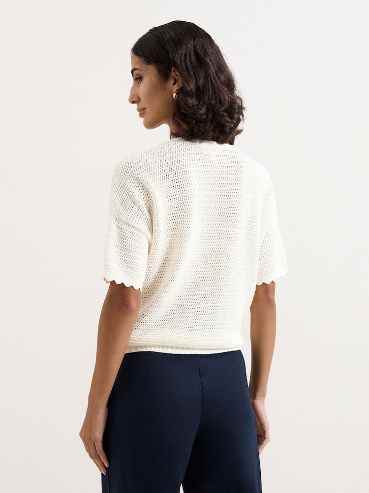 Phase Eight Cream Amira Texture Jumper - Image 2 of 6