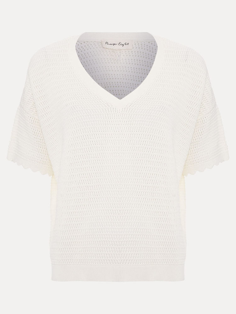 Phase Eight Cream Amira Texture Jumper - Image 6 of 6