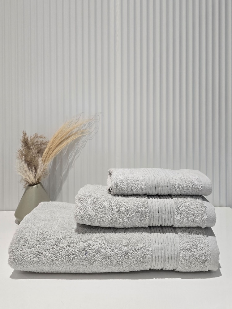 Casa Lusso 3 Piece Colourful Chappy Turkish Cotton Towels Set - صورة 1 من 5
