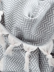 Casa Lusso Boone Turkish Cotton Fringed Throw - Bild 4 von 5