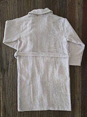 Casa Lusso Silver Cloud Charm Hotel Micro Modal and Turkish Cotton Shawl Collar Bathrobe - Image 2 of 5