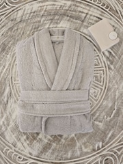 Casa Lusso Silver Cloud Charm Hotel Micro Modal and Turkish Cotton Shawl Collar Bathrobe - Image 5 of 5