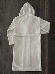 Casa Lusso Sandshell Supine Linen and Turkish Cotton Hooded Bathrobe - Image 4 of 5