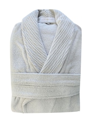 Casa Lusso Moonbeam Colourful Chappy Turkish Cotton Shawl Collar Bathrobe - Image 3 of 5