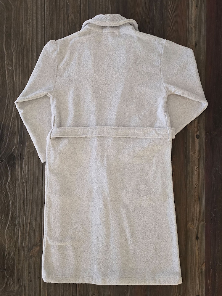 Casa Lusso Moonbeam Colourful Chappy Turkish Cotton Shawl Collar Bathrobe - Image 5 of 5