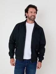 أزرق - سترة بخيوط نسيج متعاكسة بياقة قمعية ومقاومة للماء من Saltwell - Image 1 of 6