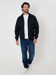 أزرق - سترة بخيوط نسيج متعاكسة بياقة قمعية ومقاومة للماء من Saltwell - Image 3 of 6