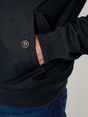 أزرق - سترة بخيوط نسيج متعاكسة بياقة قمعية ومقاومة للماء من Saltwell - Image 5 of 6