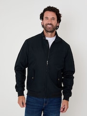 أزرق - سترة بخيوط نسيج متعاكسة بياقة قمعية ومقاومة للماء من Saltwell - Image 6 of 6