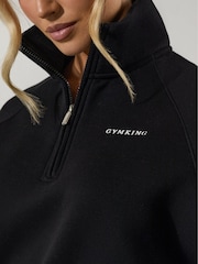 Gym King Black GK Raglan Sleeve Jumper - Image 4 of 4