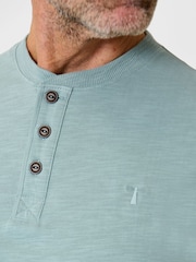 Saltwell Mint Peached Cotton Grandad T-Shirt - Image 3 of 4