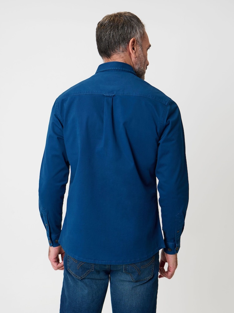 ブルー - Saltwell リネンコットン混 長袖シャツ - 画像 2 / 4