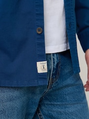 Saltwell Blue Solid Dyed Heavy Enzyme Wash Shacket - Image 5 of 5