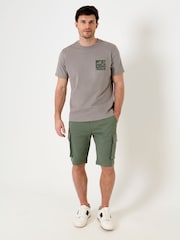Saltwell Grey Tropical Vibes Print Cotton T-Shirt - Image 3 of 5