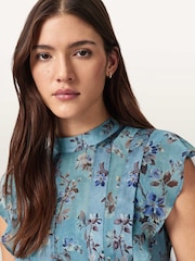 AllSaints Blue Fleur Dress - Image 3 of 6