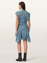 AllSaints Blue Fleur Dress - Image 5 of 6